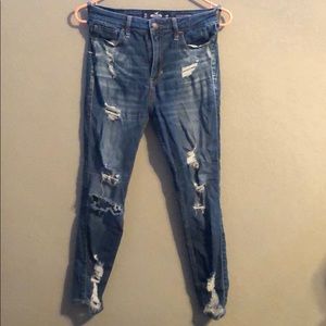 High rise crop super skinny